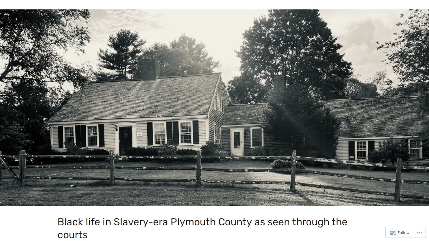 “Negroes” in the Plymouth County Court Records – Eleven ...